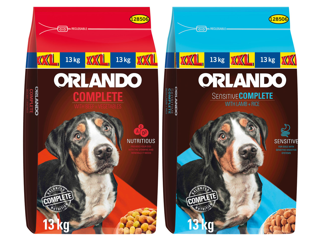 ORLANDO Hundetrockenfutter 10 kg + 3 kg gratis