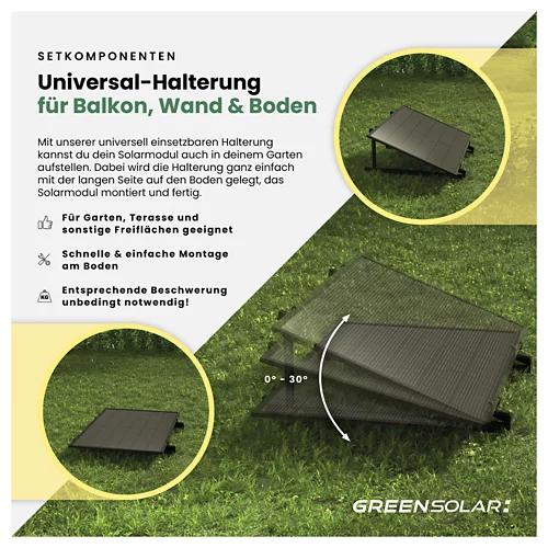 GREEN SOLAR Balkonkraftwerk Boden/Wand/Balkon