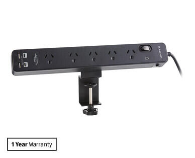Desk Mounted 5 Outlet Powerboard