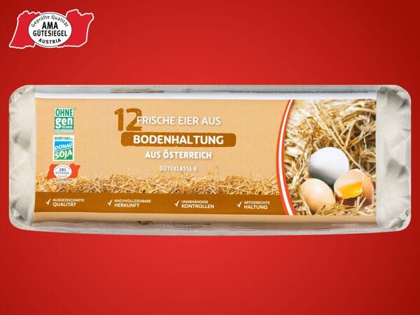 Eier aus Bodenhaltung 12 Stk.