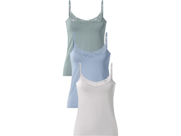 Linnen med spets, 3-pack