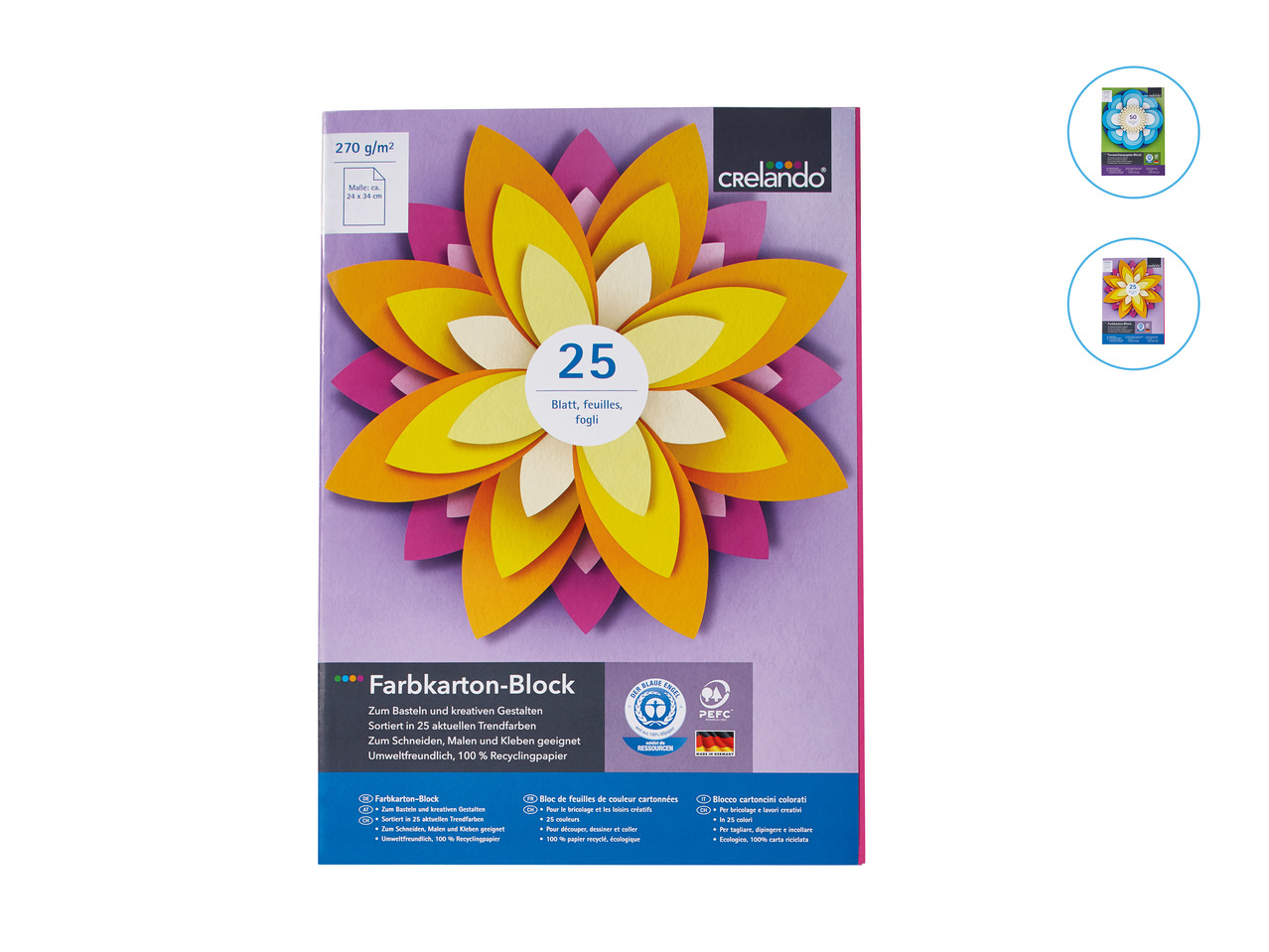 Crelando Coloured Card / Drawing Pad1