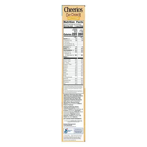 Oats 'n' Honey Oat Crunch Cheerios Cereal, 18.2 oz