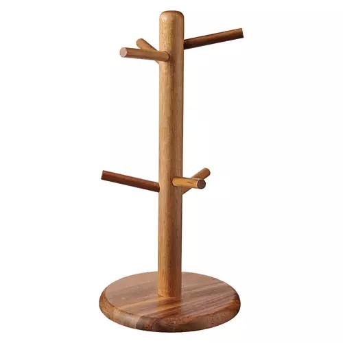 Acacia Wood Kitchen Tree Mug Holder