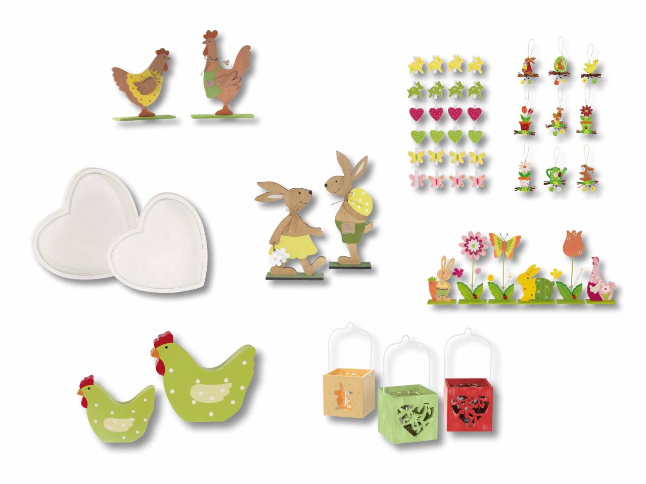 Assortiment de décorations en bois