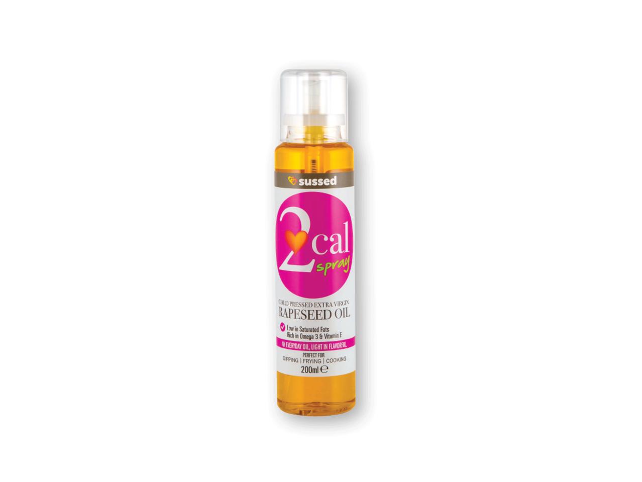 SUSSED Cold Pressed Extra Virgin Rapeseed Oil 2 Calorie Spray