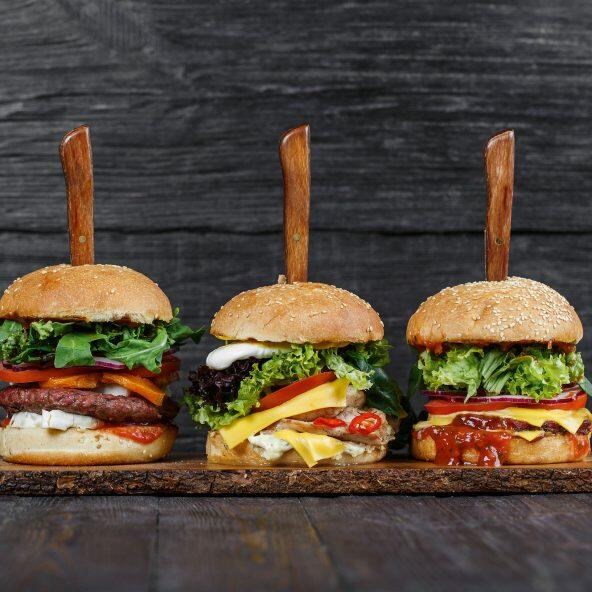 Black Angus burger sliders