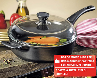 Padella in fusione di alluminio con coperchio di vetro CROFTON(R)