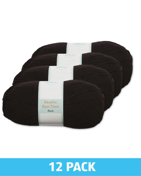 Black Double Knit Yarn Bundle