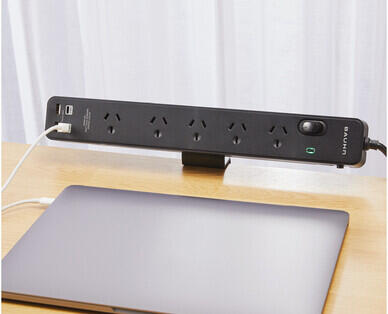 Desk Mounted 5 Outlet Powerboard