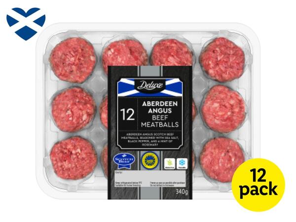 Deluxe 12 Aberdeen Angus British Beef Meatballs 340g