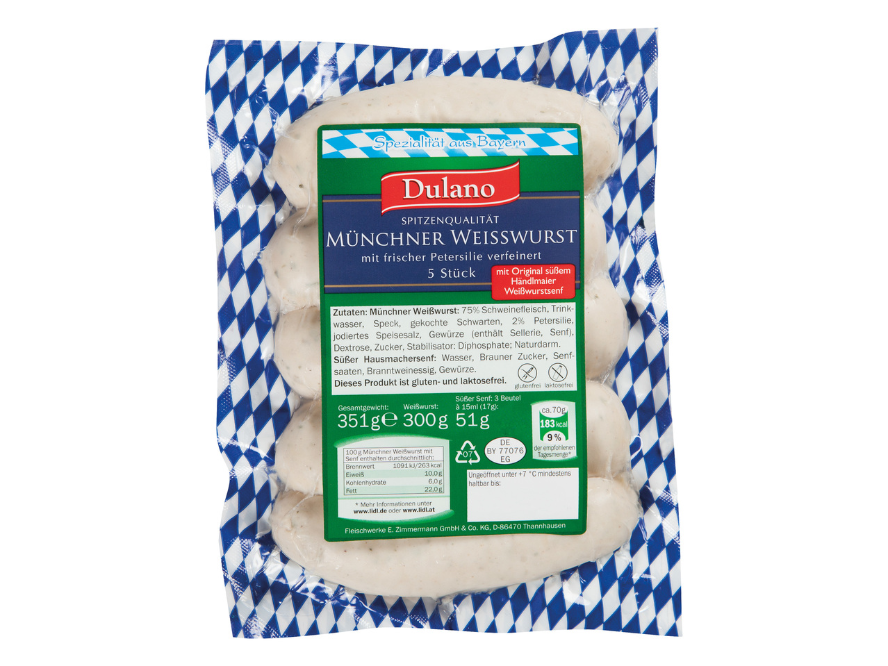 DULANO Münchner Weißwürste, 5 Stück