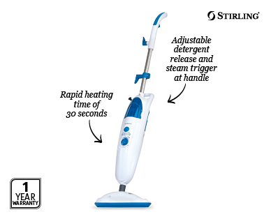 STEAM MOP WITH DETERGENT DISPENSER
