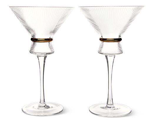 Crofton 2 Pack Ribbed Glassware