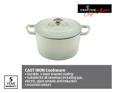 Cast Iron Dutch Oven 3.7L – Blue or Green