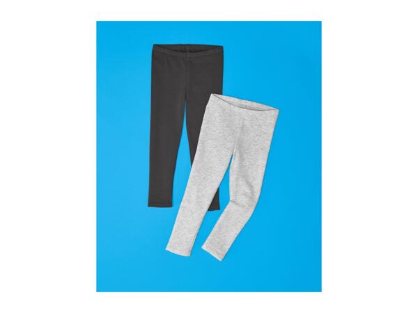 Lupilu Kids' Grey Thermal Leggings - Pack of 2