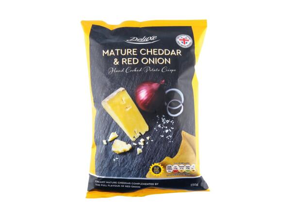 Mature Cheddar & Red Onion Crisps