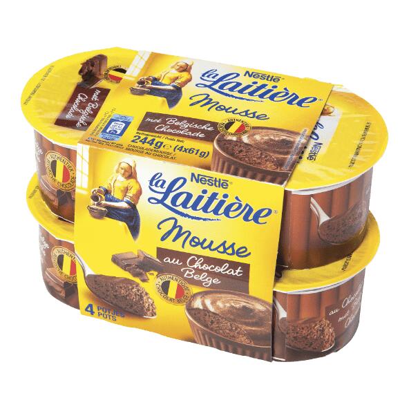 LA LAITIÈRE(R) 				Mousse au chocolat, 4 pcs