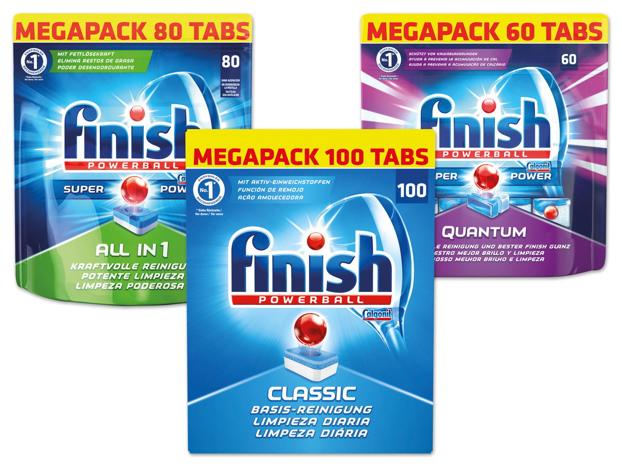 FINISH Classic, Alles-in-1 oder Quantum Tabs
