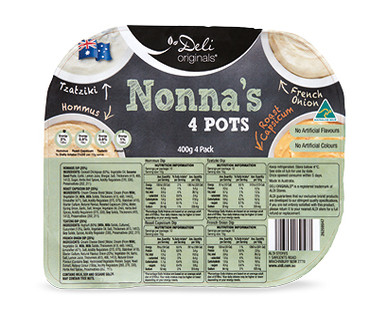DELI ORIGINALS 4PK SELECTION DIPS 400G