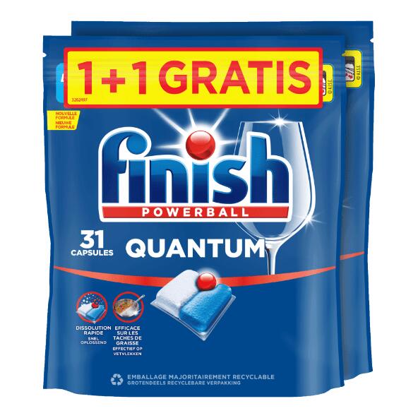 FINISH(R) 				Tablettes quantum pour lave-vaisselle, pack de 2
