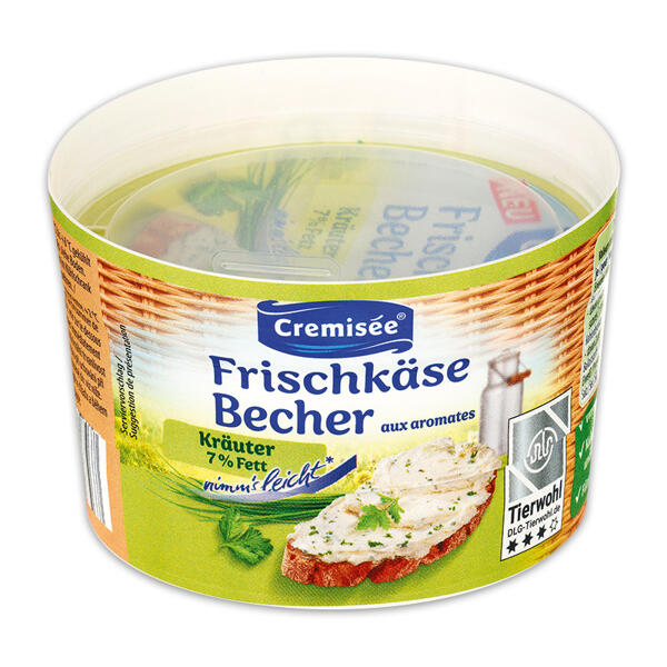 Frischkäse Becher