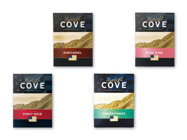 Sunlight Cove Pinot Noir, Zinfandel, Chardonnay eller rosé.