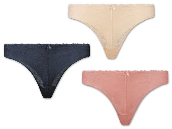 Damen String/Minislip, 3 Stück