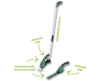 Cesoie per erba e siepi con batteria agli ioni di litio GARDENLINE(R)