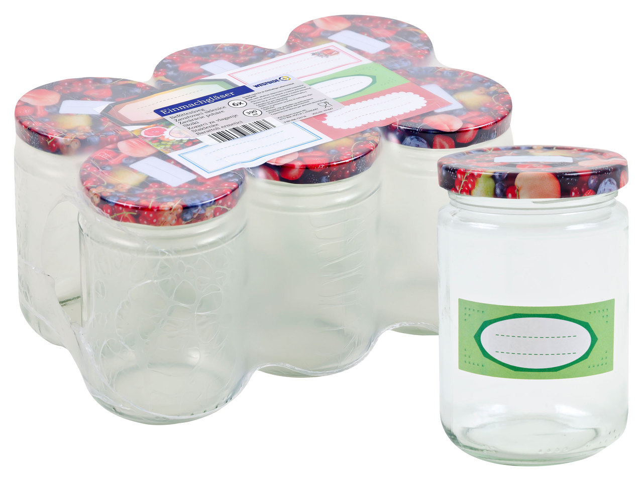 Einkochgläser 6x 390 ml