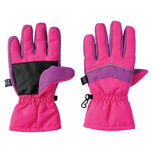 Children's Waterproof Winter Gloves - Pink, M