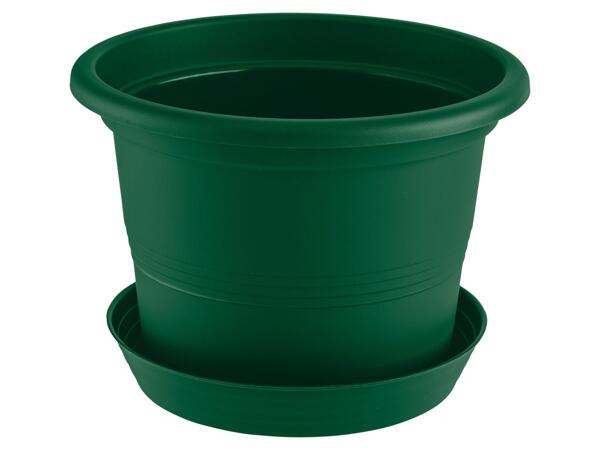 Plant pot with saucer, 28cm