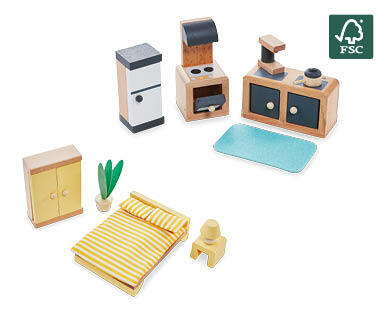 Doll's House Wooden Room Furniture and Household Sets