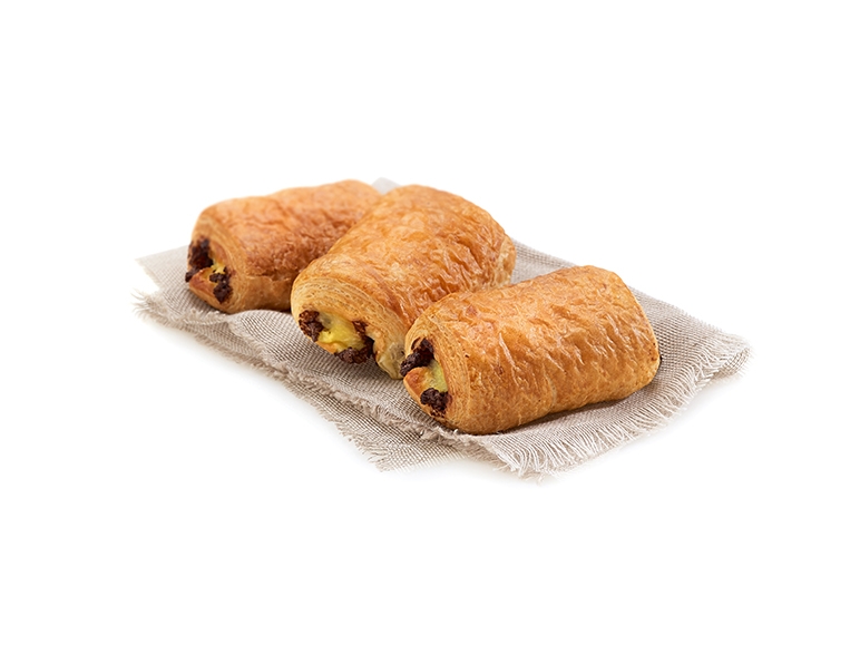 Petit pain au chocolat à la crème vanille