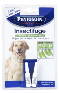 2 pipettes insectifuges pour chien ou chat