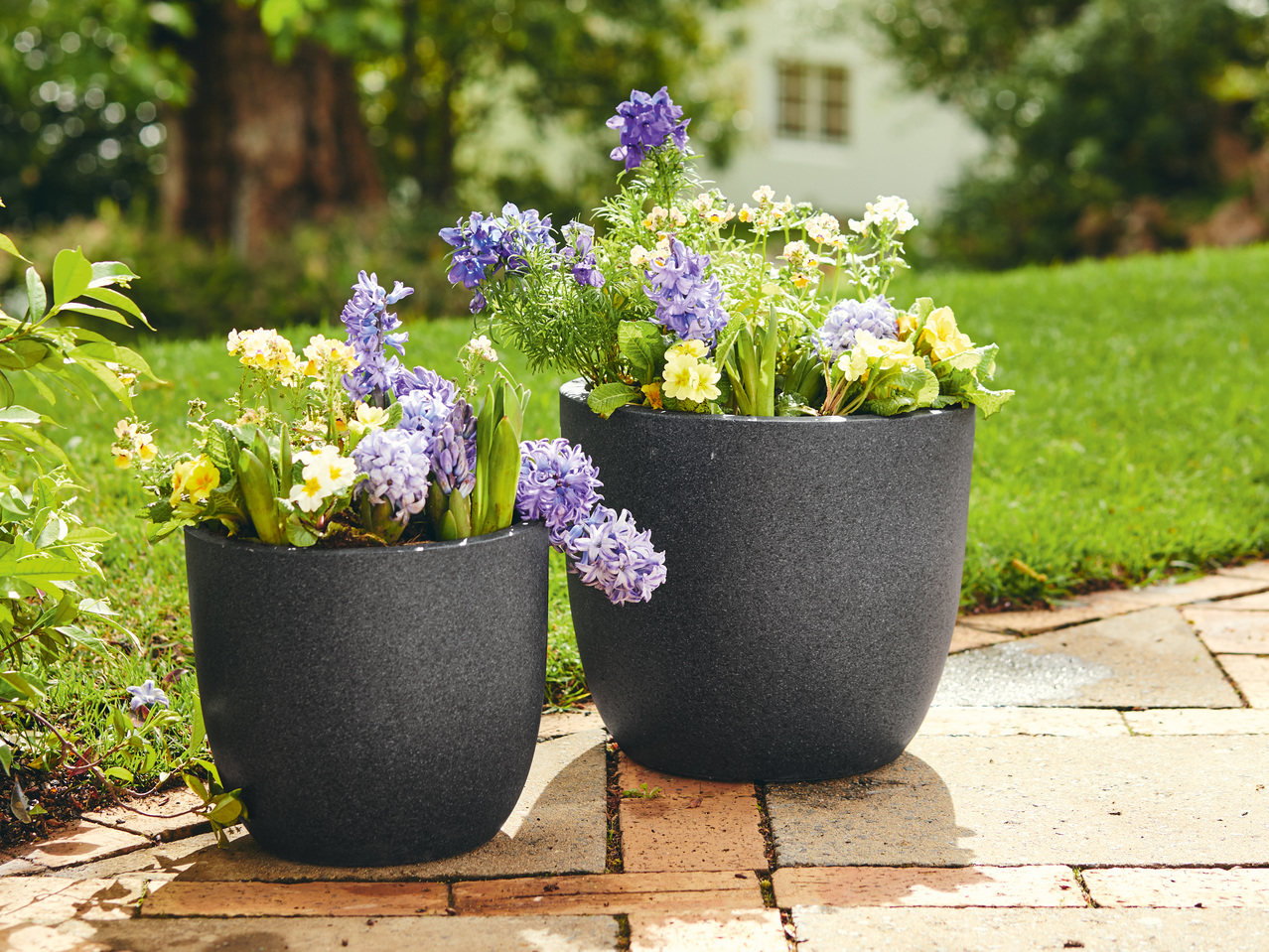 FLORABEST(R) Terrazzo-Pflanzgefäß-Set, 2-teilig