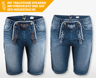 DER WILDSCHÜTZ(R) Herren-Trachten-Jeansbermudas
