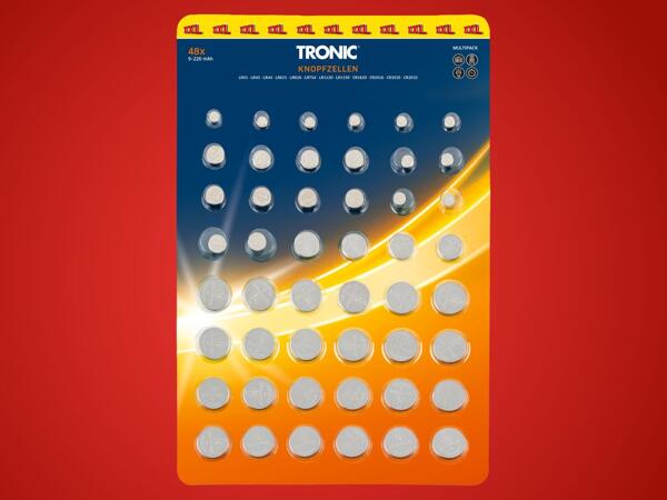 Knopfzellen-Set, 48-teilig