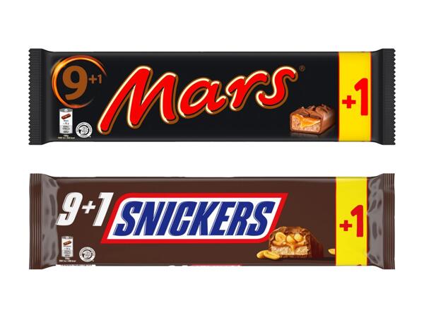 Snickers/Mars 9+1 gratuit