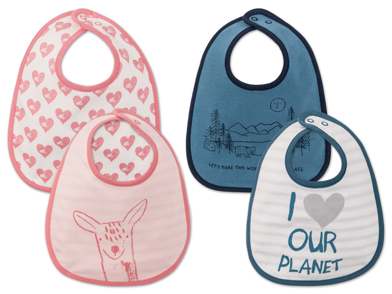 LUPILU(R)PURE COLLECTION Baby Lätzchen, 2 Stück