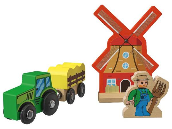 Dřevěná železnice Sada dinosaurů / Statek