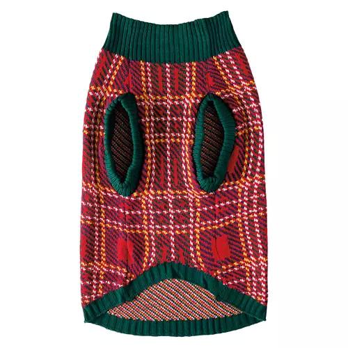 Pet Christmas Sweater - Tartan, S