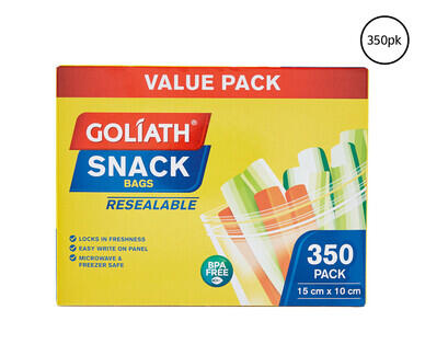 Resealable Snack Bags 350pk or Storage Bags 250pk