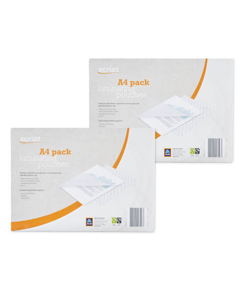A4 Laminating Pouches 80 Pack