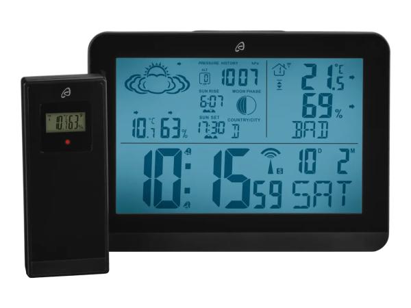 Auriol Black Radio-Controlled Weather Station