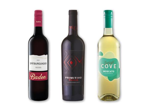 Spätburgunder, Primitivo Puglia eller Sunlight Cove Moscato