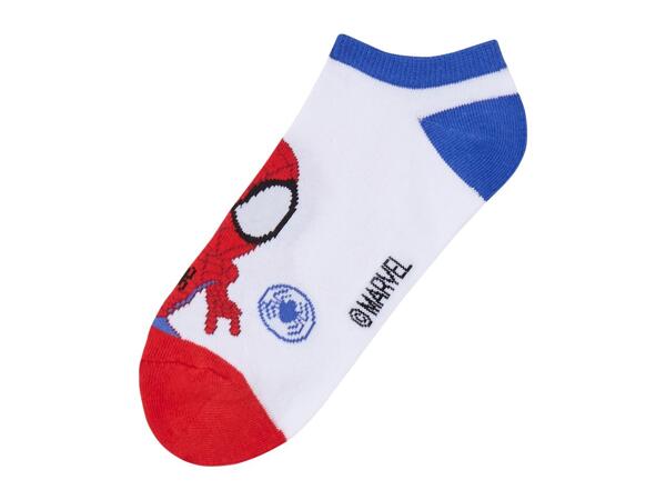 Disney Kids' Spider-Man Trainer Socks - 3 Pairs