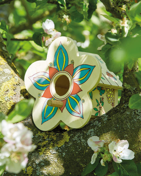 3D Wooden Flower Birdhouse