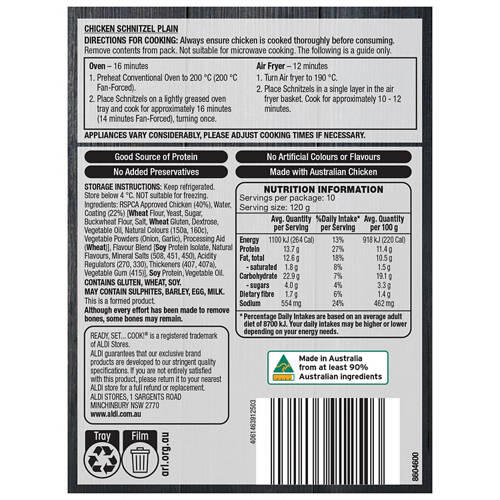 RSPCA Approved Chicken Schnitzel Bulk Pack 1.2kg