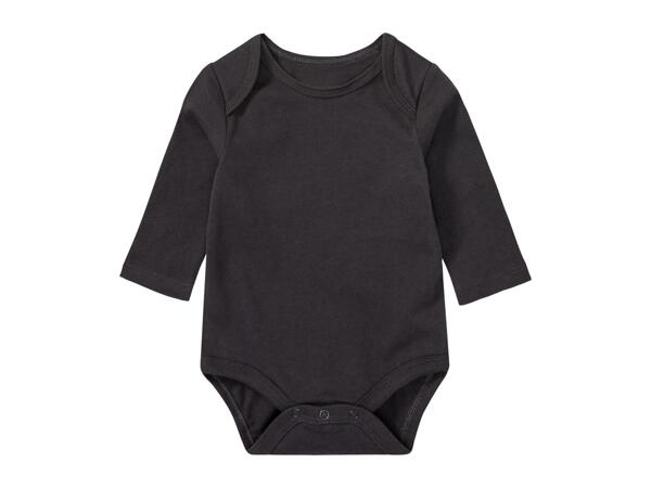 Lupilu Baby Long-Sleeve Bodysuits - 3 Pack Green